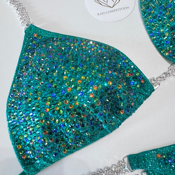 Holo Scatter Green competition bikini