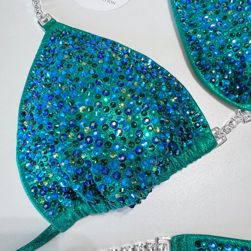 Custom kelly green wellness bikini