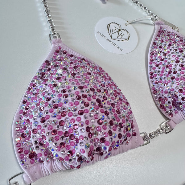 Pale pink competition bikini