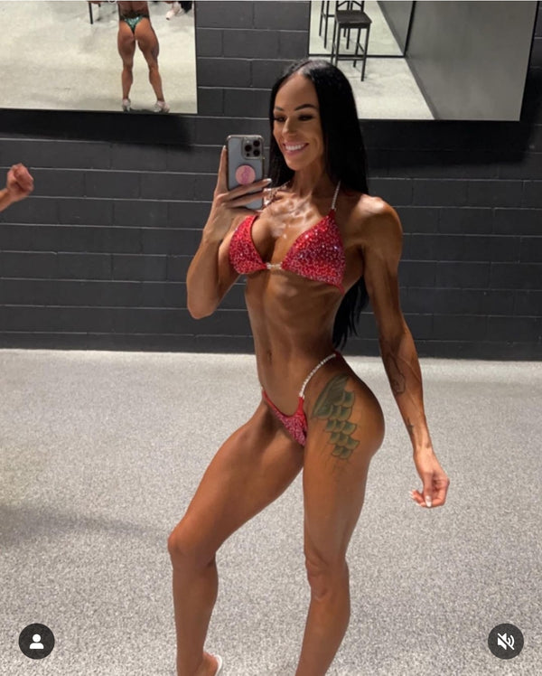 Red mix Scatter competition bikini