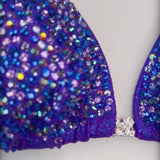 Holo Purple Blue Scatter Competition Bikini
