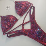 Burgundy Scatter Physique suit