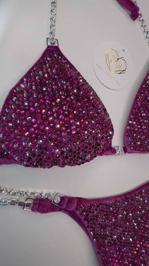 Velvet diamond magenta Competition Bikini