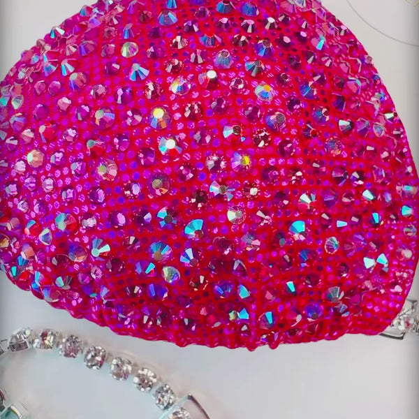 Fuchsia hot pink Scatter Competition Bikini