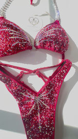 Red Sparkle Figure suit