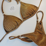 Elite gold mocha bikini/ posing suit