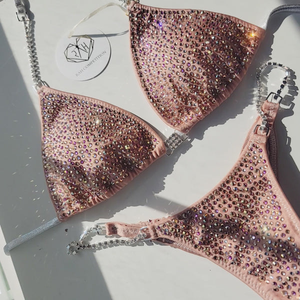 Premade Champagne scatter competition bikini