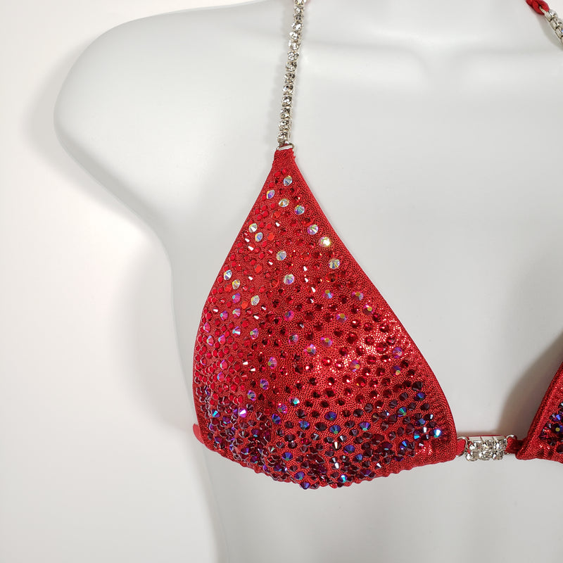 Red Ombre Scatter Wellness Bikini