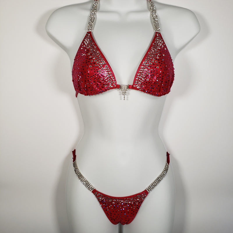 Pink dangle sample Competition Bikini