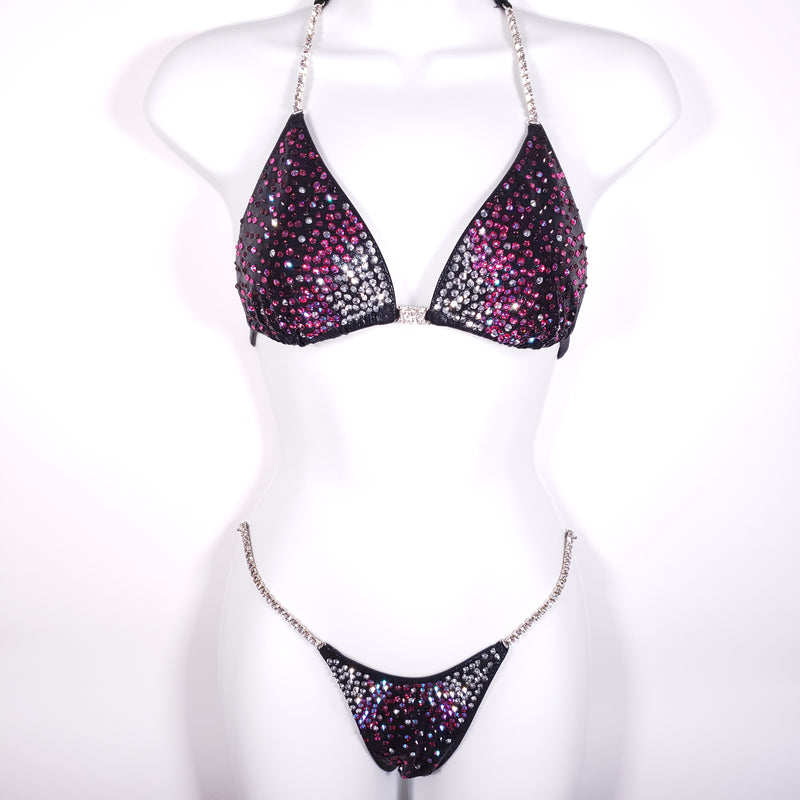 Black Sun Rays Competition Bikini