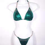 Green Sparkle sample Competition Bikini
