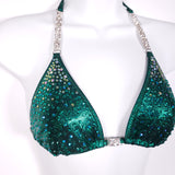 Green Sparkle sample Competition Bikini