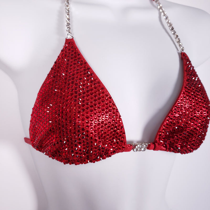 Light Red diamond Competition Bikini