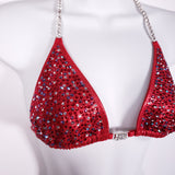 Red, red ab and clear Scatter Competition Bikini