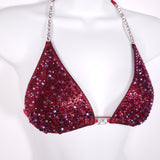 Dark Red ab, Red Scatter Competition Bikini