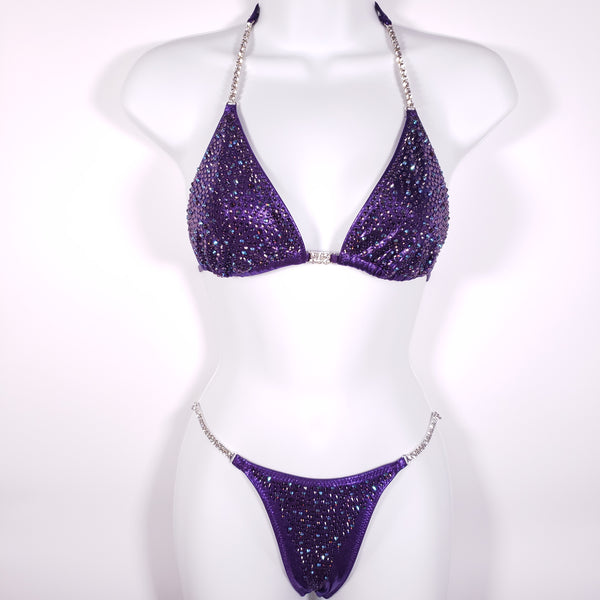 Dark Purple Scatter Competition Bikini