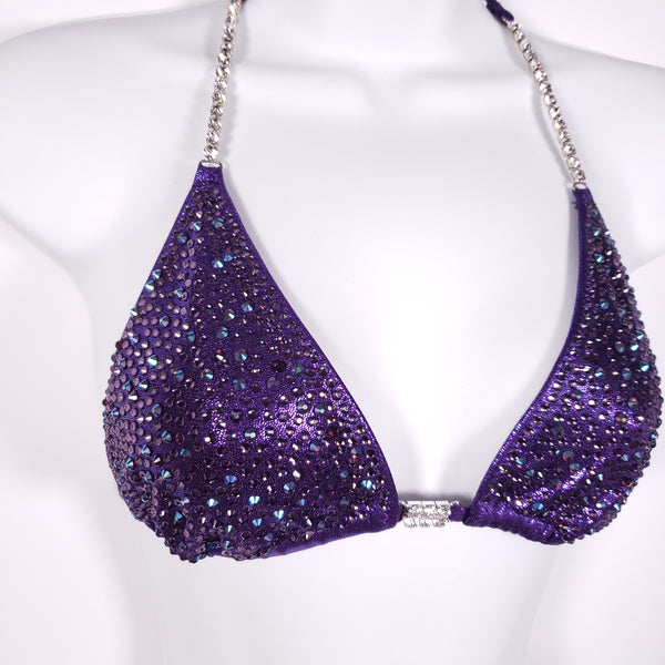 Dark Purple Scatter Competition Bikini