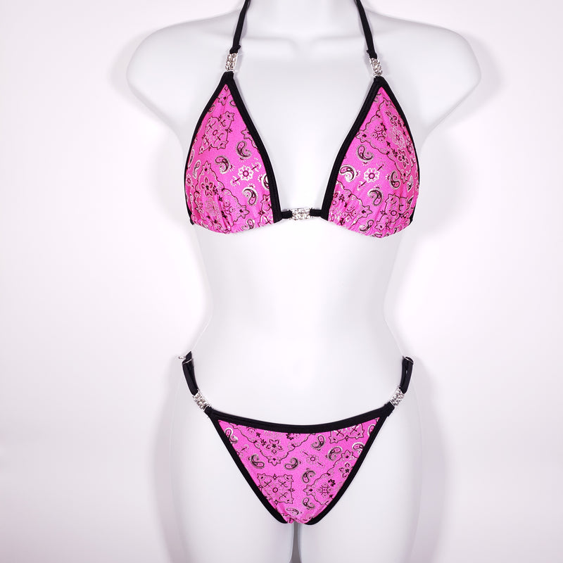 Hot Pink Bandana Posing suit