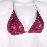Red Ombre Scatter Competition Bikini