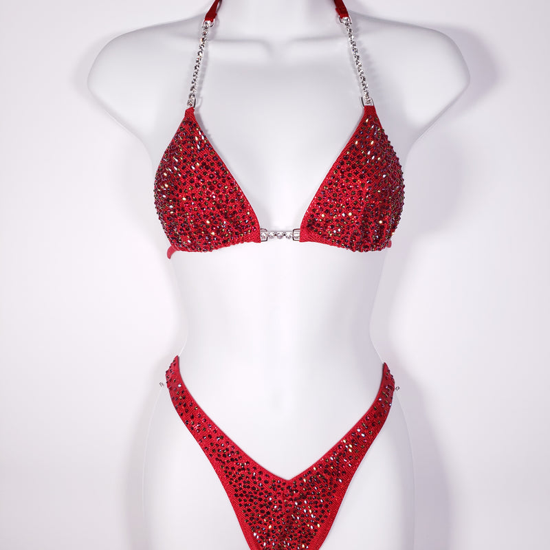 Red Gold Scatter Wellness Bikini