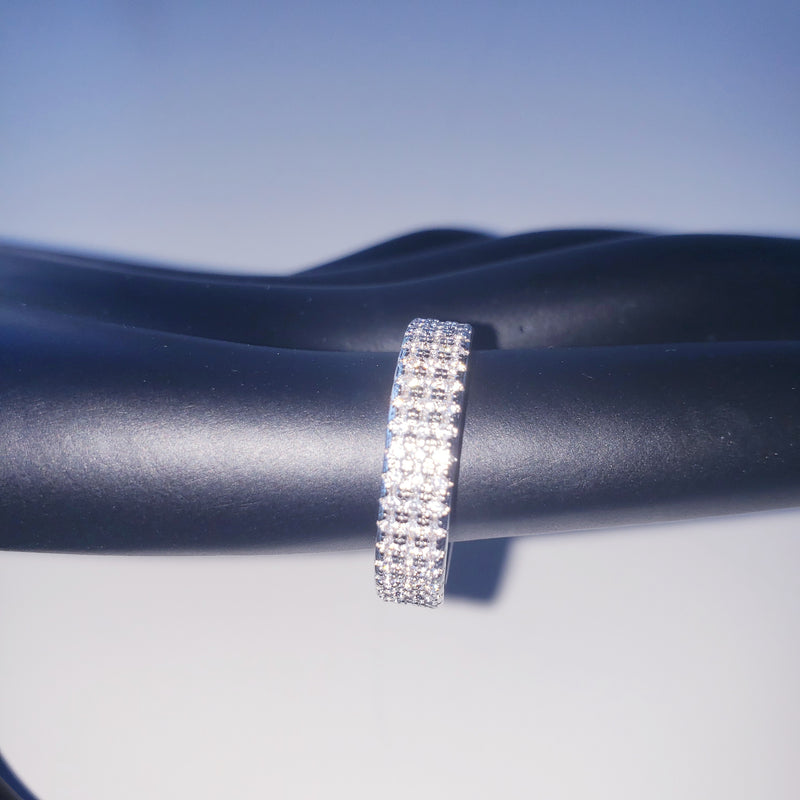 3row 925 sterling silver Ring