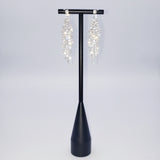 Slanted Tassel rhinestone Earrings
