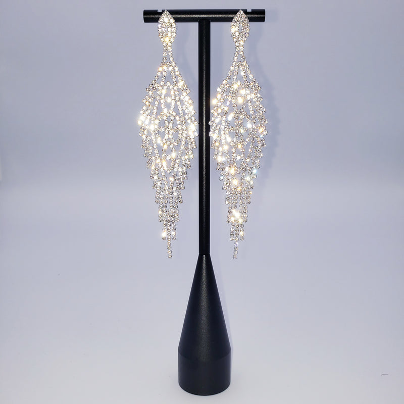 Feather rhinestone Earrings