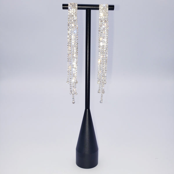Long round drop Tassel Earrings