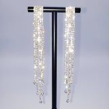 Long round drop Tassel Earrings
