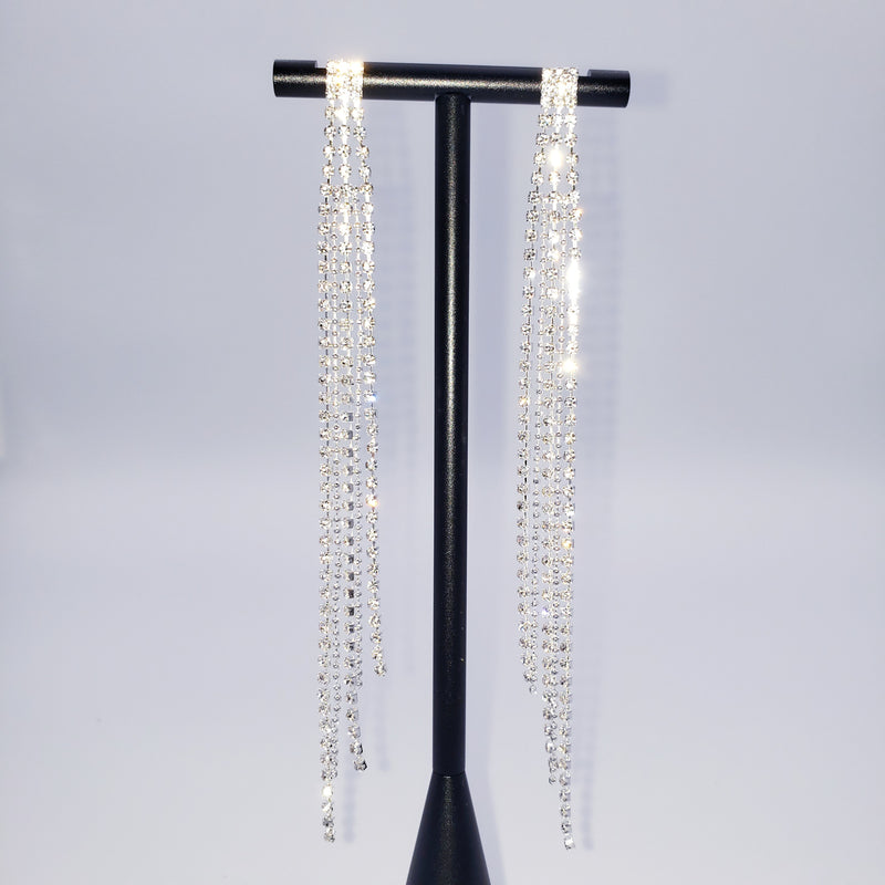 Small square with long Tassel Earrings