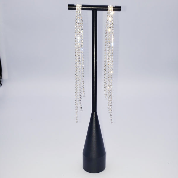 Small square with long Tassel Earrings