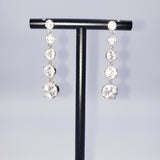 Round Cut 925 sterling silver Earring