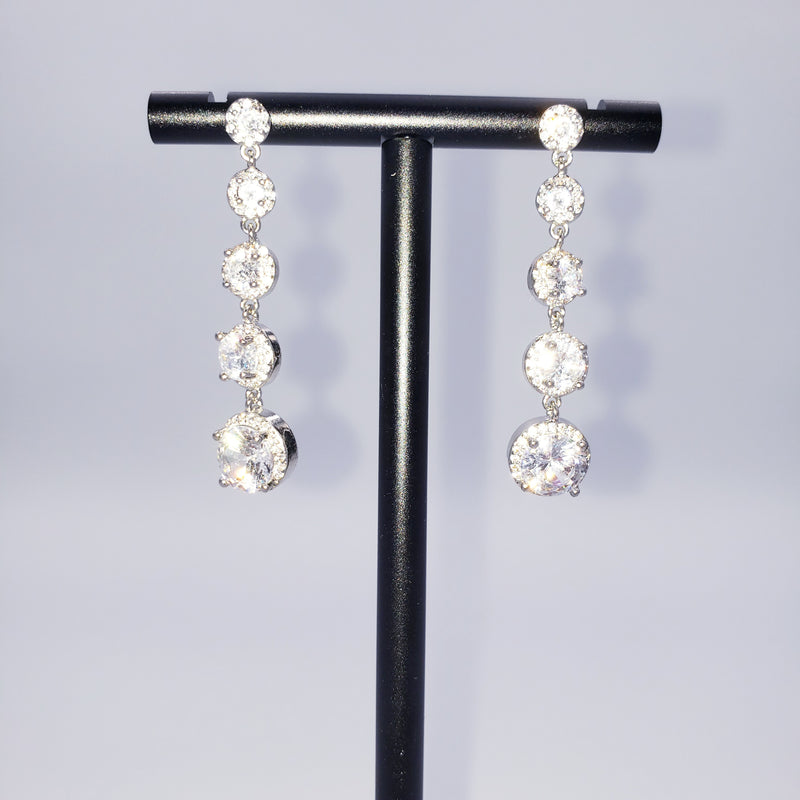 Round Cut 925 sterling silver Earring