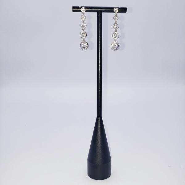 Round Cut 925 sterling silver Earring