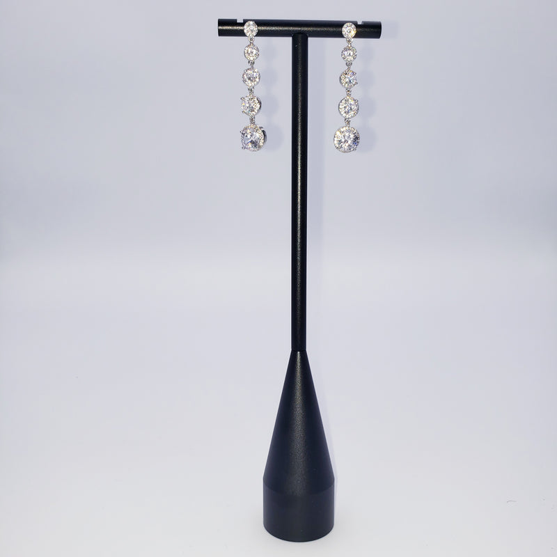 Round Cut 925 sterling silver Earring
