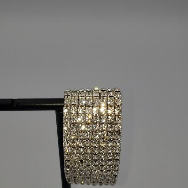 Elastic 8 row Rhinestone Bracelet