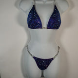 Purple Blue Scatter Competition Bikini