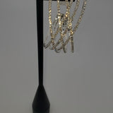 6 Row criss cross Rhinestone Cuff Bracelet