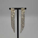 Diagonal Tassel Dangle Earrings