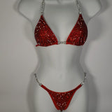 Red Gold Scatter Competition Bikini