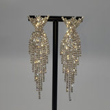 XO tassel rhinestone Earrings