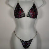 Black Sun Rays Competition Bikini
