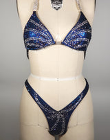 Spiral Blue Figure Suit