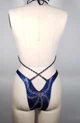 Spiral Blue Figure Suit