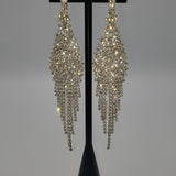 Long Diamond shape rhinestone Earrings