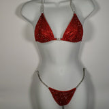 Light Red diamond Competition Bikini