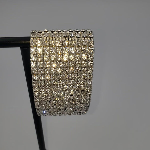Elastic 10 row Rhinestone Bracelet