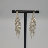 Slanted Tassel rhinestone Earrings