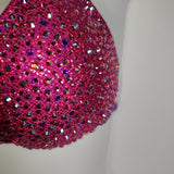 Fuchsia Purple drop Scatter Competition Bikini