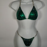 Green Sparkle sample Competition Bikini